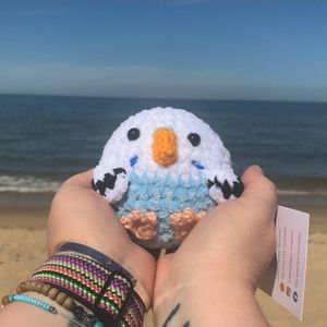 Crochet Parakeet Budgie Bird Soft Chunky Amigurumi Stuffed Animal Gift Plushy